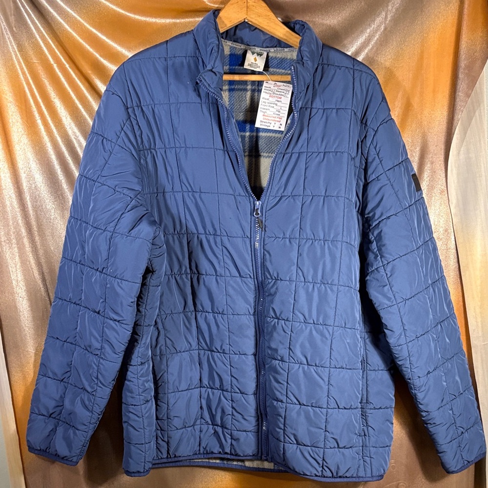 Voyager XXL Blue Plaid Fleece lined. Jacket. Bag b65